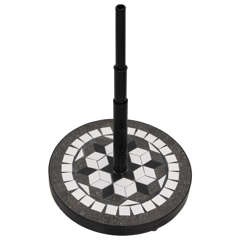 Load image into Gallery viewer, Vidaxl parasolvoet rond 12 kg zwart en wit