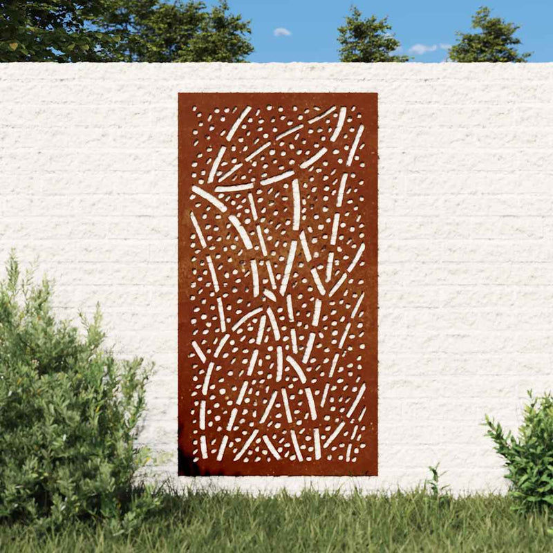 Load image into Gallery viewer, Vidaxl wanddecoratie tuin bladontwerp 105x55 cm cortenstaal