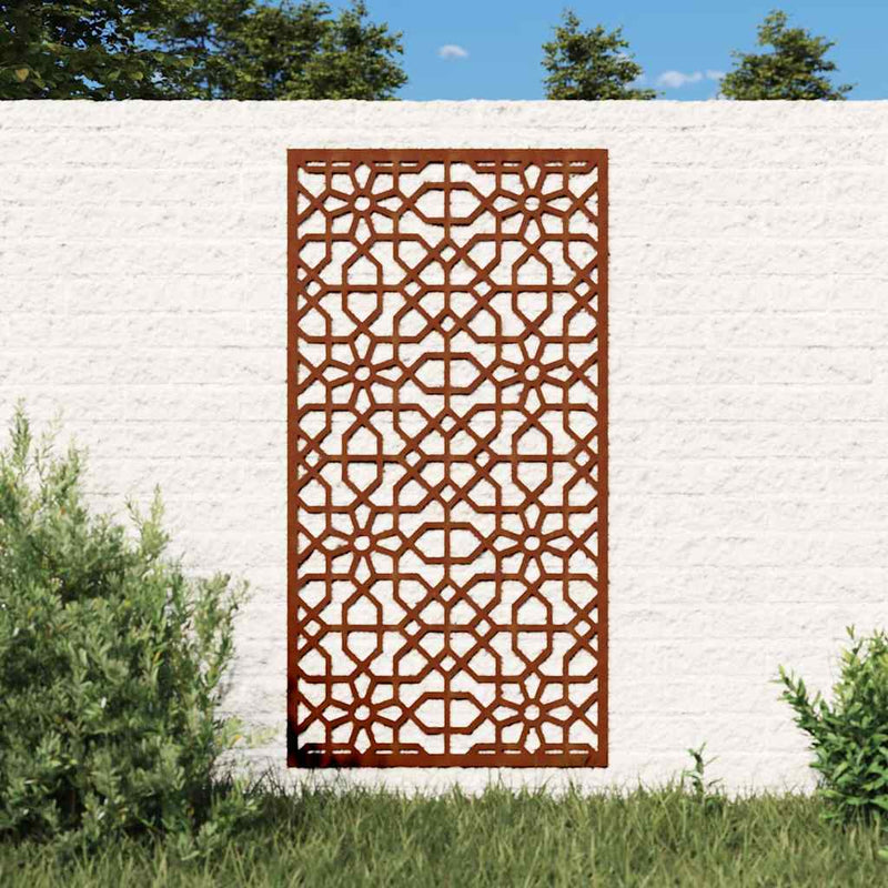 Laden Sie das Bild in Galerie -Viewer, Vidaxl wanddecoratie tuin moors ontwerp 105x55 cm cortenstaal