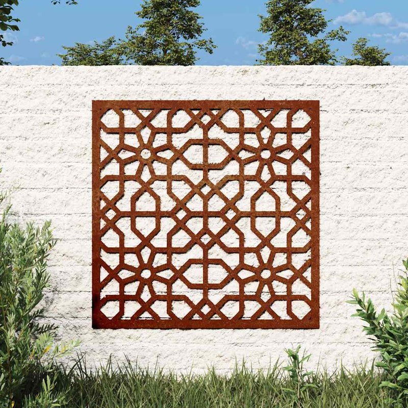 Load image into Gallery viewer, Vidaxl wanddecoratie tuin moors ontwerp 55x55 cm cortenstaal