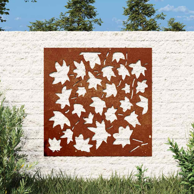 Load image into Gallery viewer, Vidaxl wanddecoratie tuin esdoornbladontwerp 55x55 cm cortenstaal