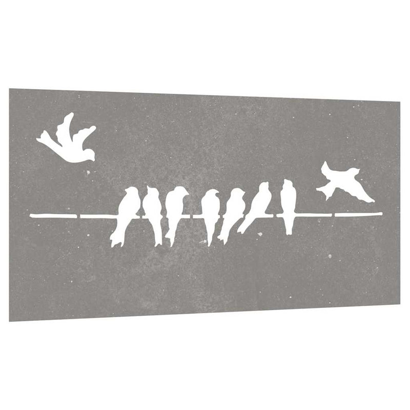 Cargue la imagen en el visor de la galería, Vidaxl wanddecoratie tuin vogelontwerp 105x55 cm cortenstaal