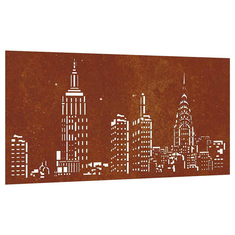 Afbeelding laden in galerijviewer, Vidaxl wanddecoratie tuin skyline-ontwerp 105x55 cm cortenstaal