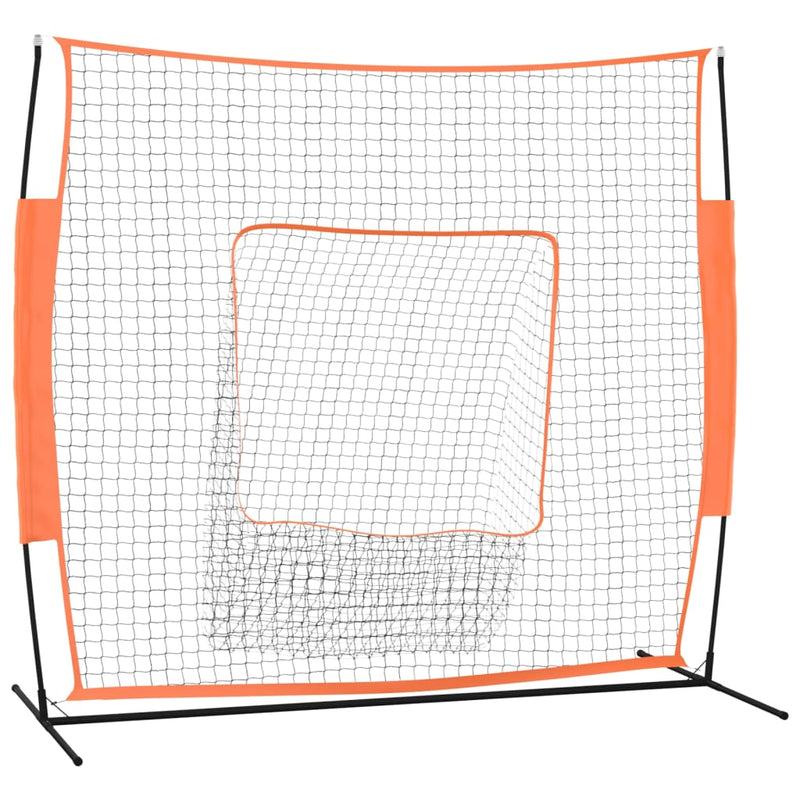 Load image into Gallery viewer, VidaXL Honkbalnet draagbaar 219x107x212 cm staal polyester rood zwart