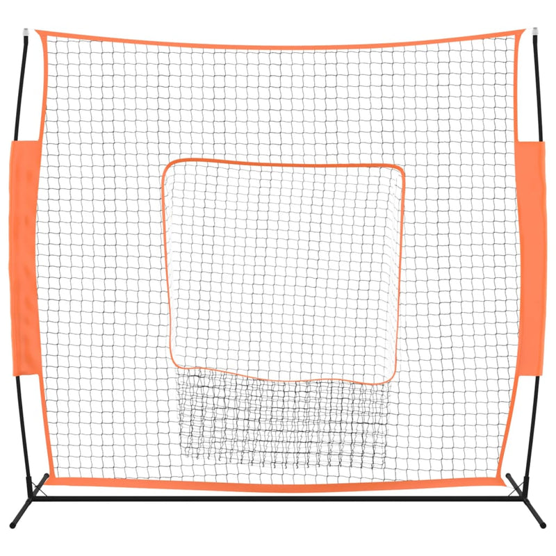 Load image into Gallery viewer, VidaXL Honkbalnet draagbaar 219x107x212 cm staal polyester rood zwart