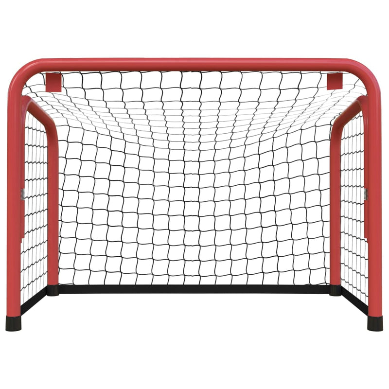 Load image into Gallery viewer, VidaXL Hockeydoel met net 68x32x47 cm staal en polyester rood en zwart