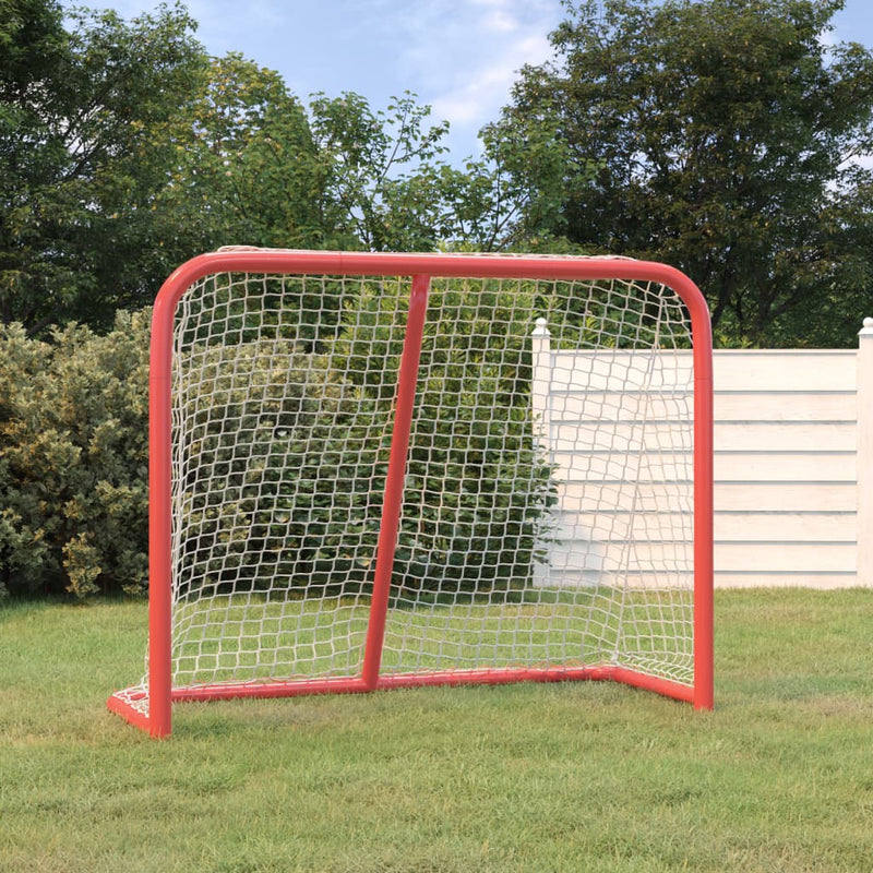 Load image into Gallery viewer, Vidaxl hockeydoel 183x71x122 cm polyester rood en wit
