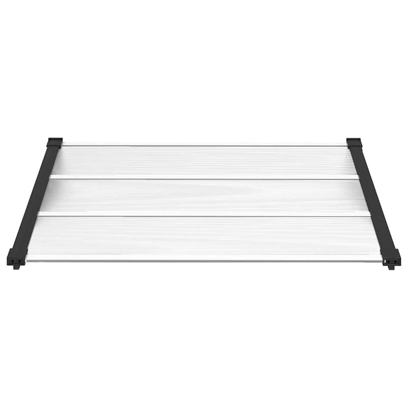 Load image into Gallery viewer, Vidaxl deurluifel 122x90 cm polycarbonaat zwart en transparant