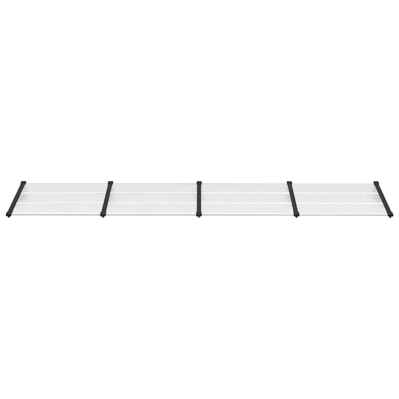Load image into Gallery viewer, Vidaxl deurluifel 396x90 cm polycarbonaat zwart en transparant