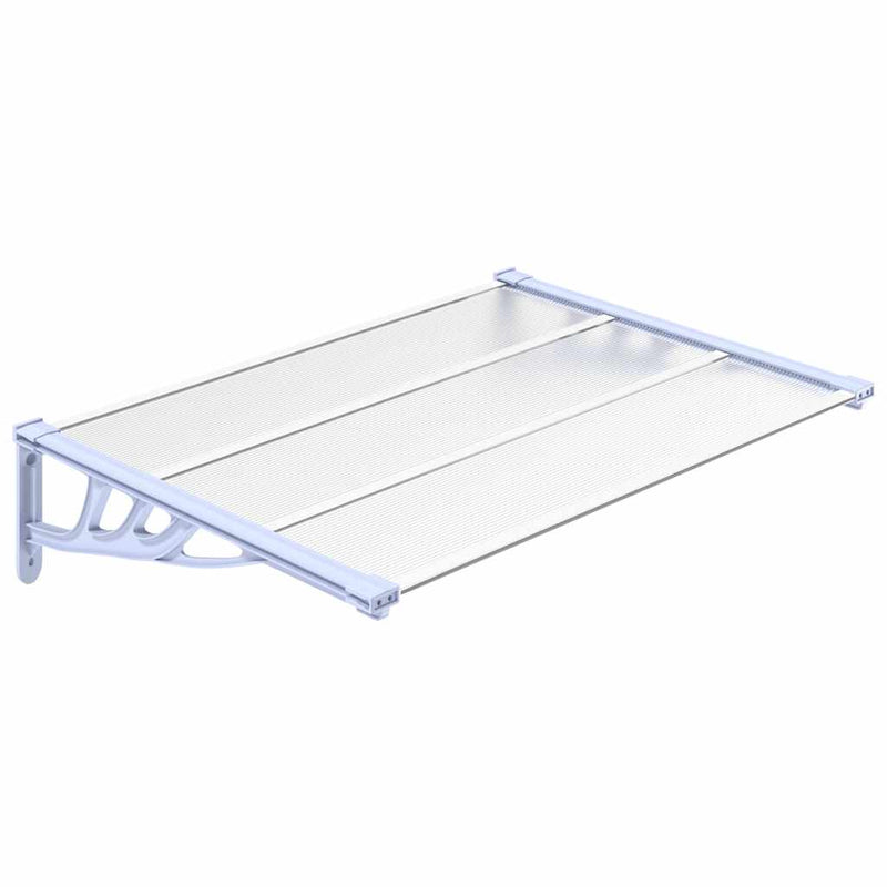 Load image into Gallery viewer, Vidaxl deurluifel 122x90 cm polycarbonaat grijs en transparant