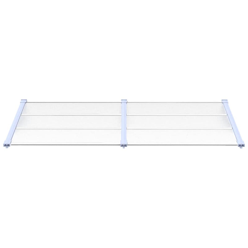 Load image into Gallery viewer, Vidaxl deurluifel 199x90 cm polycarbonaat grijs en transparant