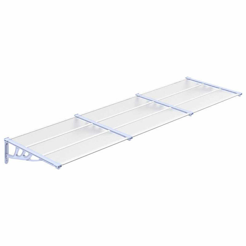 Load image into Gallery viewer, Vidaxl deurluifel 297,5x90 cm polycarbonaat grijs en transparant