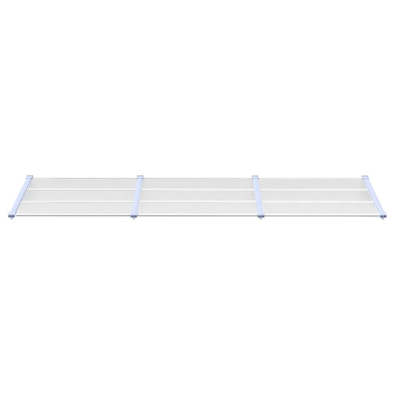 Load image into Gallery viewer, Vidaxl deurluifel 297,5x90 cm polycarbonaat grijs en transparant