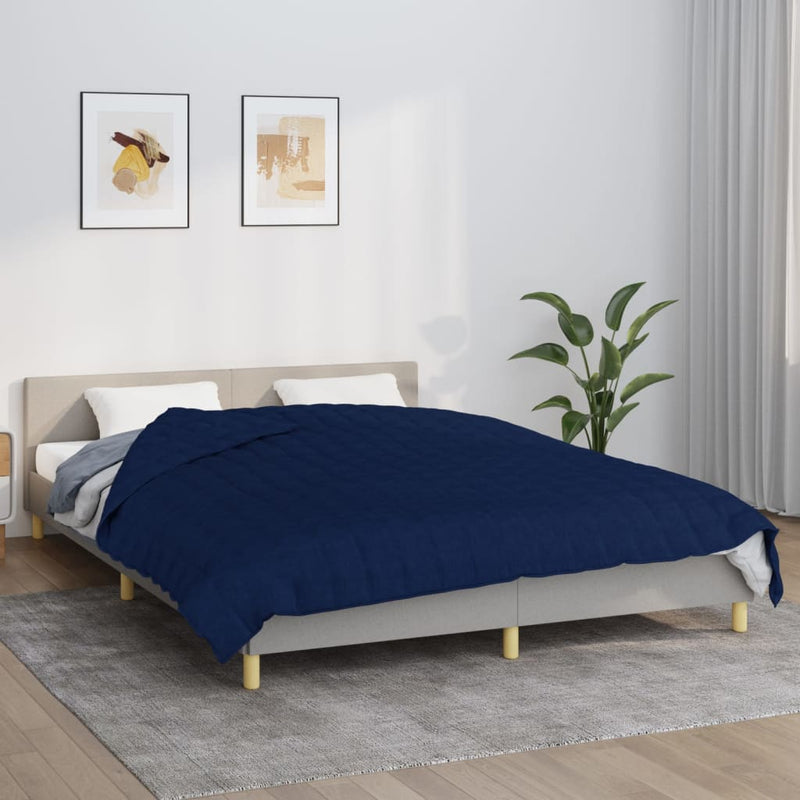 Afbeelding laden in galerijviewer, Vidaxl verzwaringsdeken 200x230 cm 9 kg stof blauw