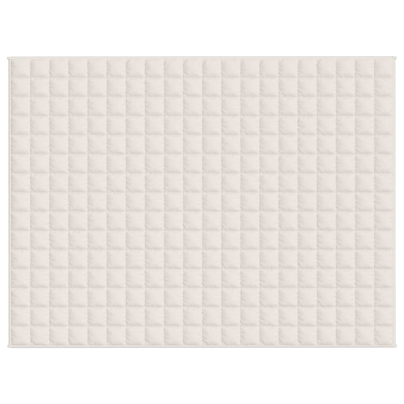 Load image into Gallery viewer, Vidaxl verzwaringsdeken 152x203 cm 7 kg stof lichtcrèmekleurig