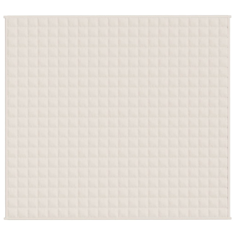 Load image into Gallery viewer, Vidaxl verzwaringsdeken 200x220 cm 9 kg stof lichtcrèmekleurig