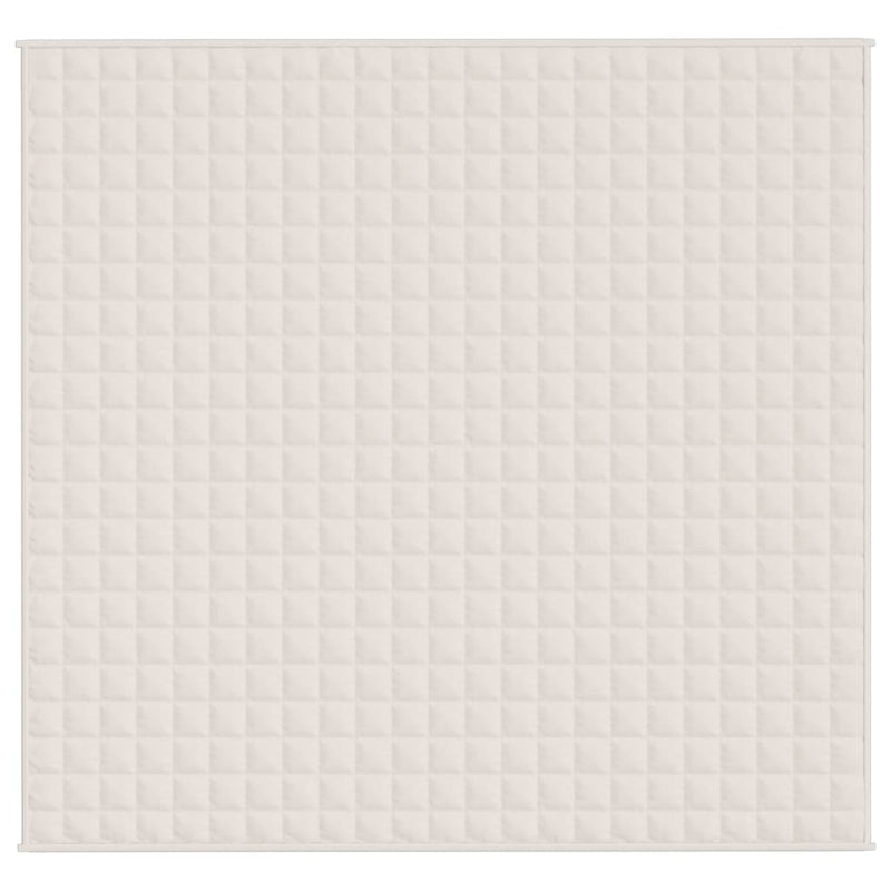Load image into Gallery viewer, Vidaxl verzwaringsdeken 220x230 cm 11 kg stof lichtcrèmekleurig