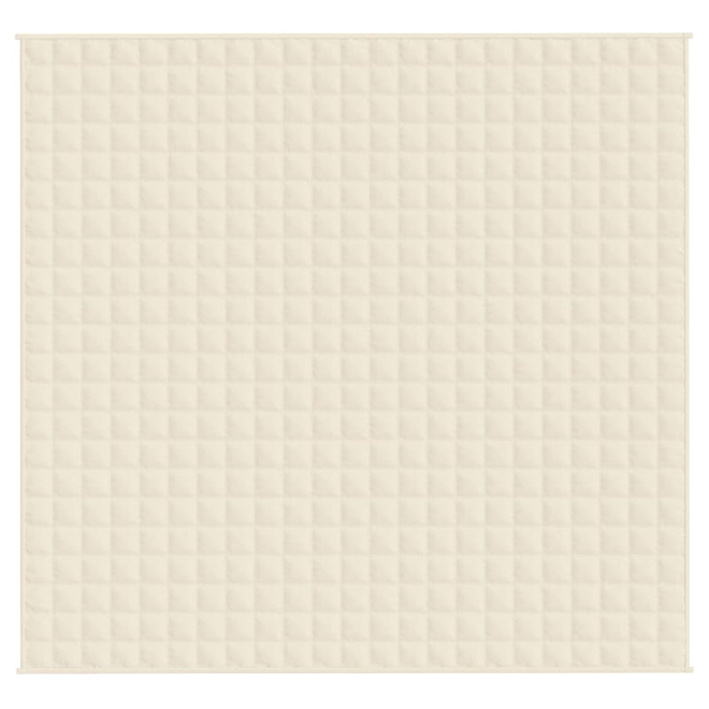 Load image into Gallery viewer, Vidaxl verzwaringsdeken 220x230 cm 15 kg stof lichtcrèmekleurig