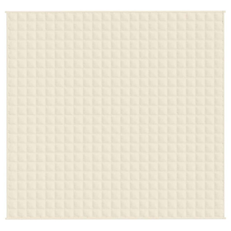 Load image into Gallery viewer, Vidaxl verzwaringsdeken 220x240 cm 15 kg stof lichtcrèmekleurig