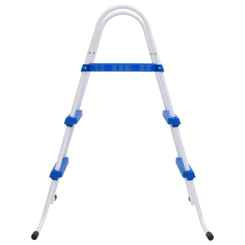 Load image into Gallery viewer, Vidaxl zwembadladder 84 cm blauw en wit