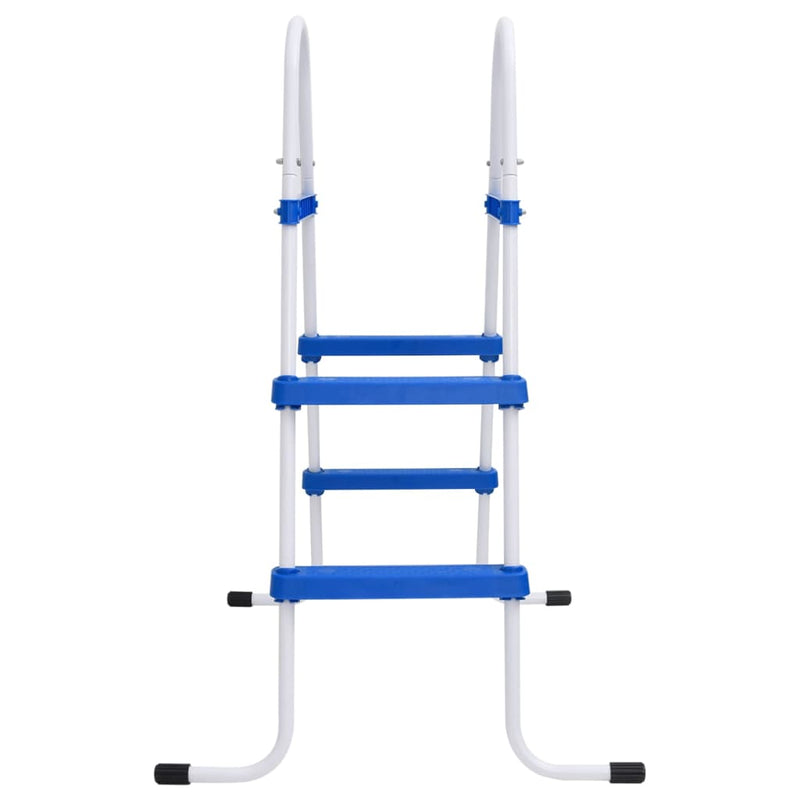Load image into Gallery viewer, Vidaxl zwembadladder 84 cm blauw en wit