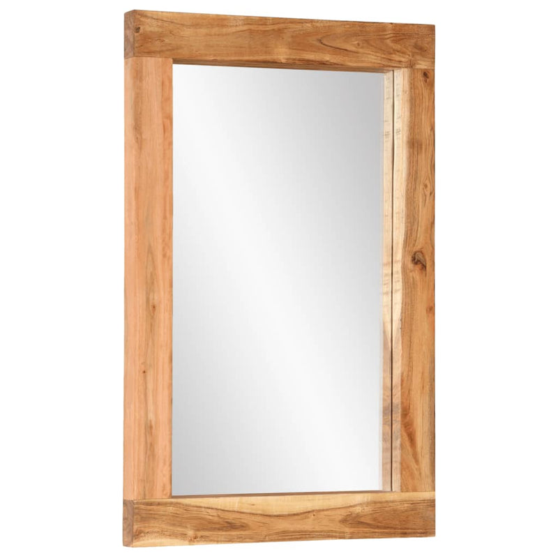 Cargue la imagen en el visor de la galería, Vidaxl spiegel 70x50 cm massief acaciahout en glas