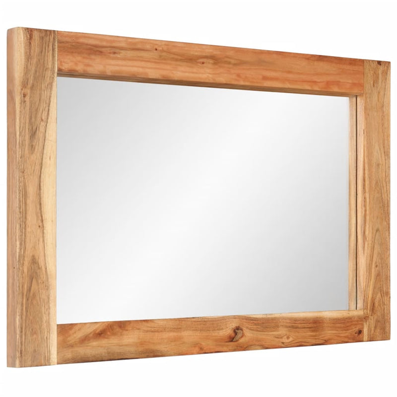 Cargue la imagen en el visor de la galería, Vidaxl spiegel 70x50 cm massief acaciahout en glas