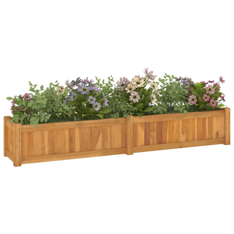 Load image into Gallery viewer, Vidaxl plantenbak verhoogd 150x30x25 cm massief teakhout