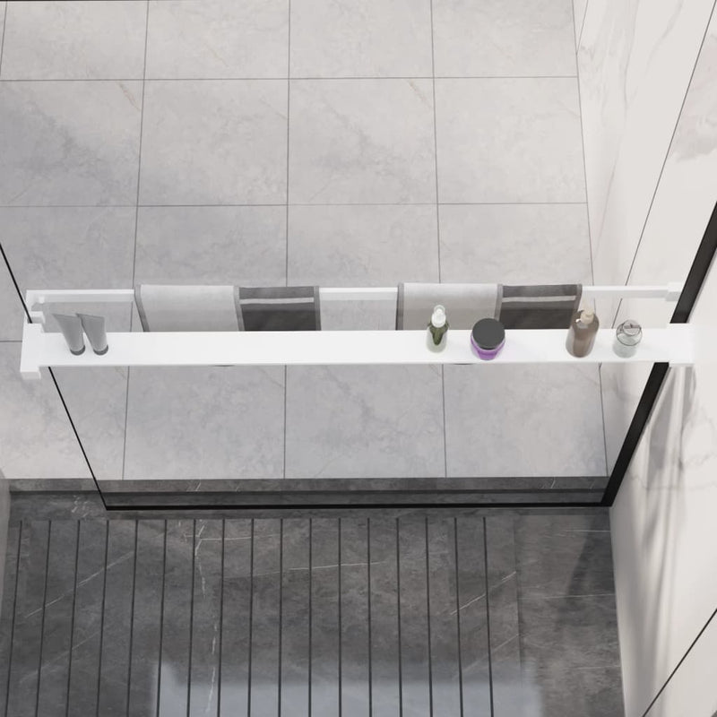 Load image into Gallery viewer, VidaXL Wandschap voor inloopdouchewand 100 cm aluminium wit