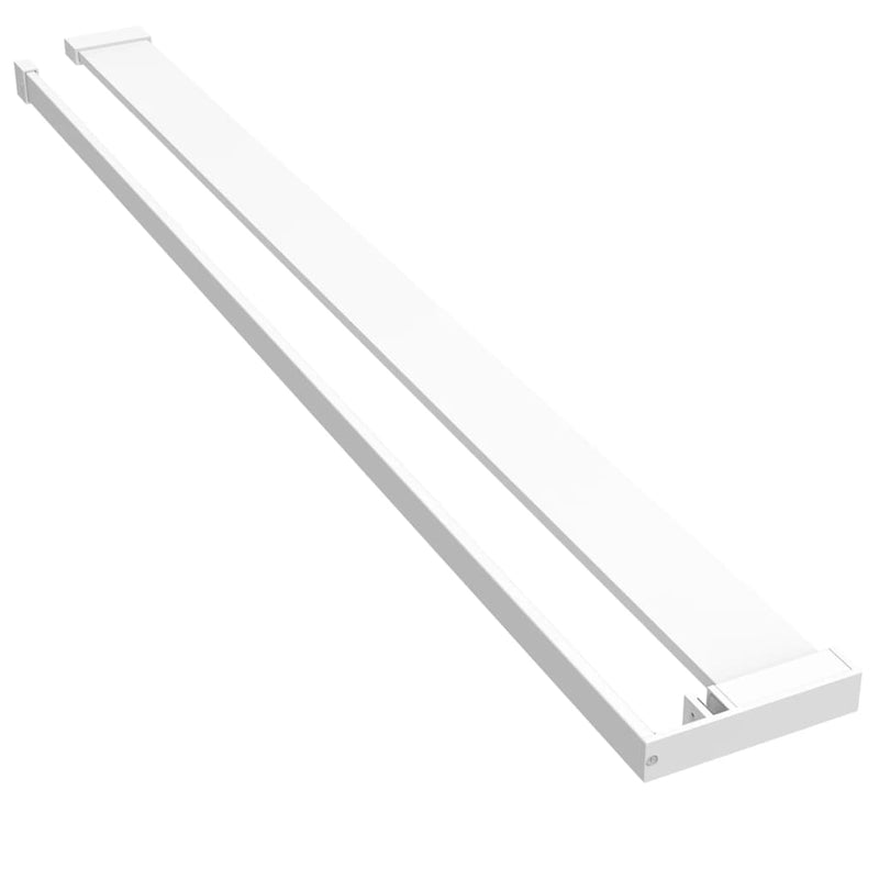 Load image into Gallery viewer, Vidaxl wandschap voor inloopdouchewand 115 cm aluminium wit