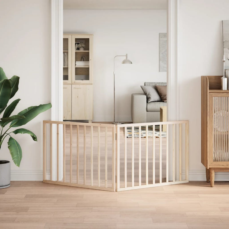 Load image into Gallery viewer, Vidaxl hondenhek opvouwbaar 2 panelen 160 cm populierenhout