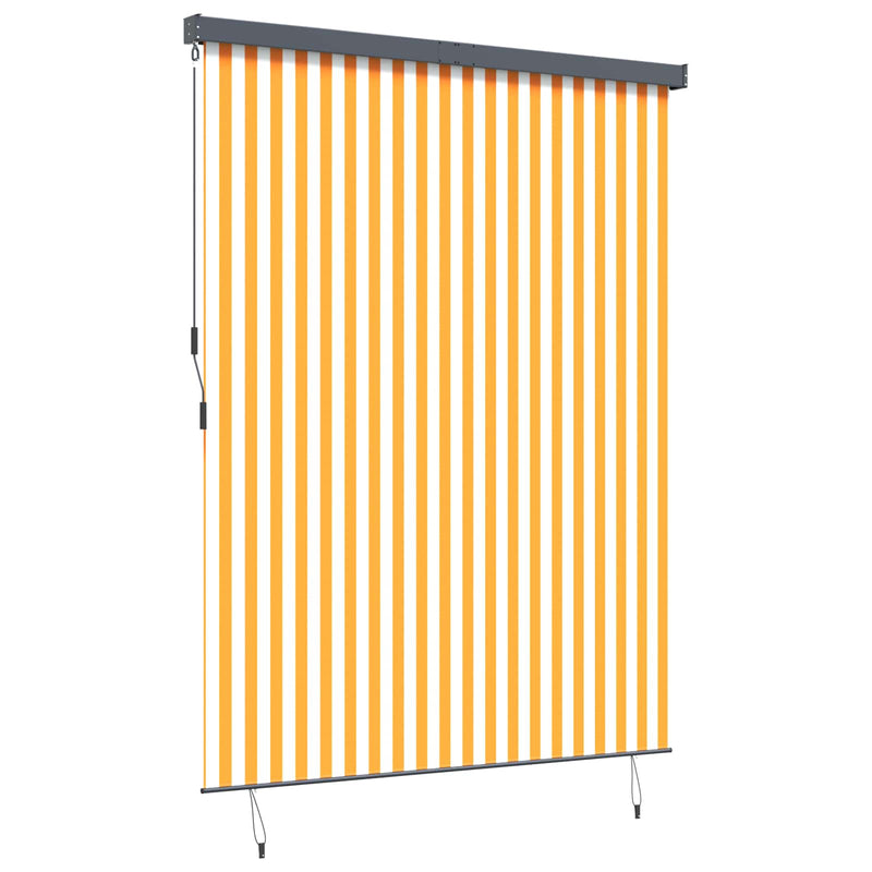 Laden Sie das Bild in Galerie -Viewer, Vidaxl rolgordijn wit en oranje 200 x 250 cm stof en aluminium