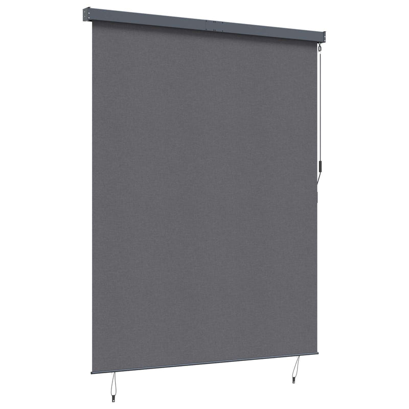 Afbeelding laden in galerijviewer, Vidaxl rolgordijn gestreept antraciet 200 x 250 cm stof en aluminium