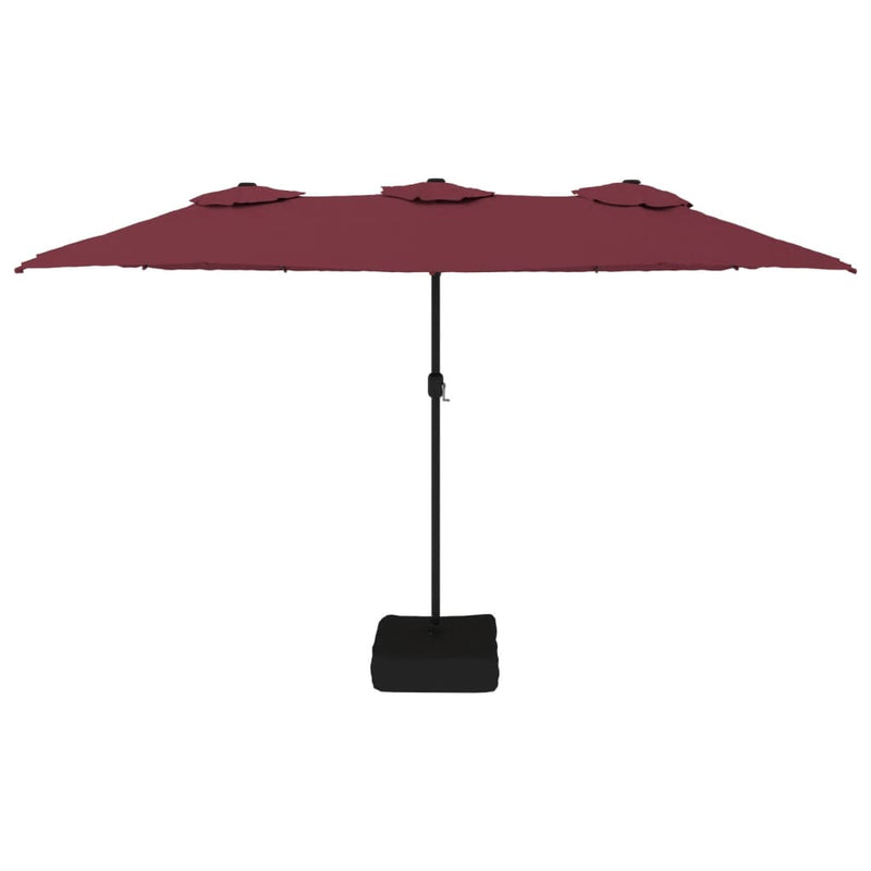 Load image into Gallery viewer, Vidaxl parasol dubbel dak 449x245 cm bordeauxrood