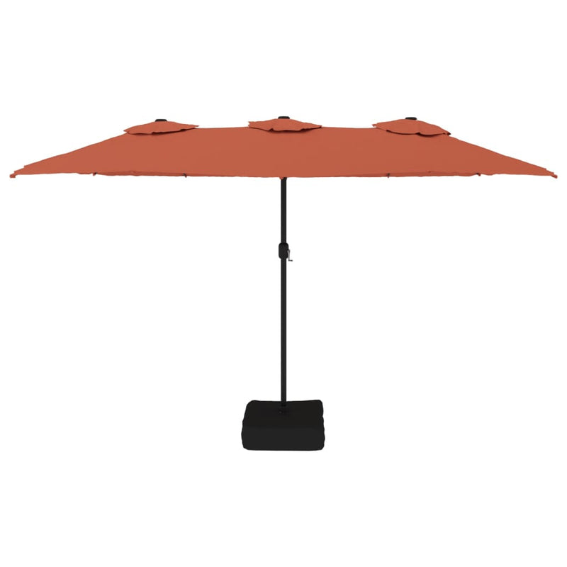 Load image into Gallery viewer, Vidaxl parasol dubbel dak 449x245 cm terracottakleurig