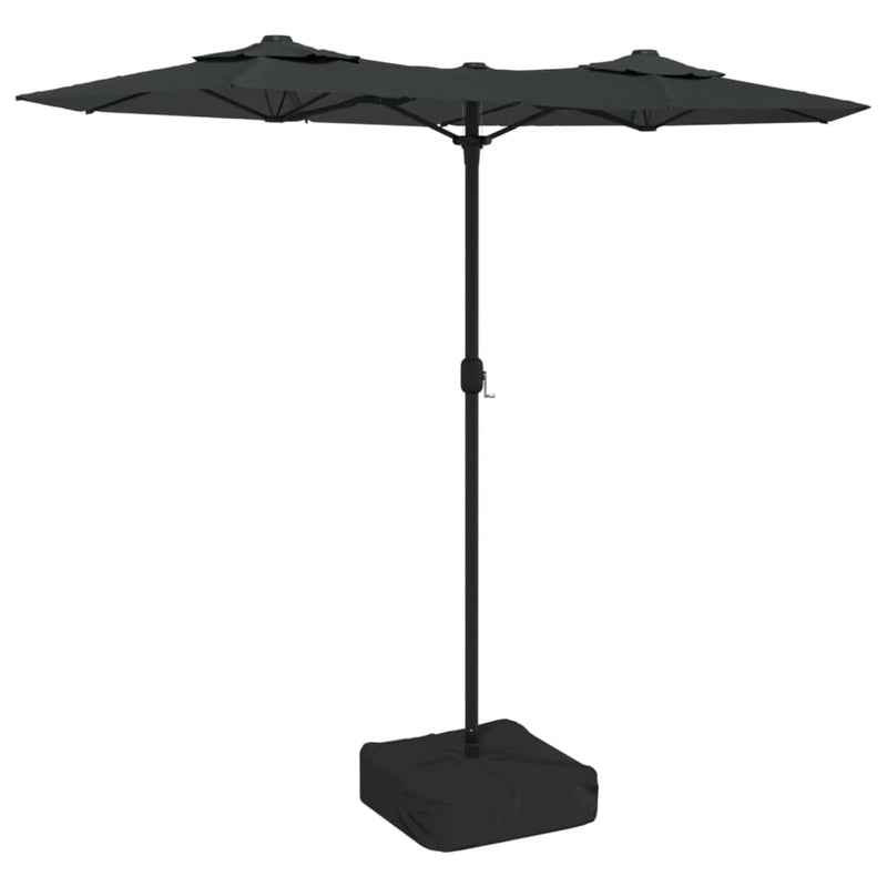 ギャラリービューアに画像をロードする, Vidaxl parasol dubbel dak 316x145 cm antracietkleurig