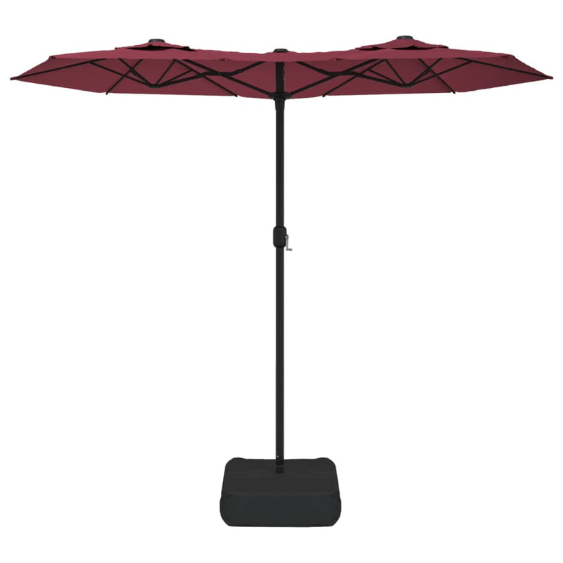 Load image into Gallery viewer, Vidaxl parasol dubbel dak 316x145 cm bordeauxrood