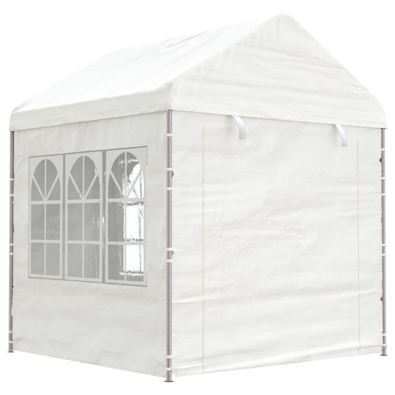 Load image into Gallery viewer, VidaXL Prieel met dak 8,92x2,28x2,69 m polyetheen wit