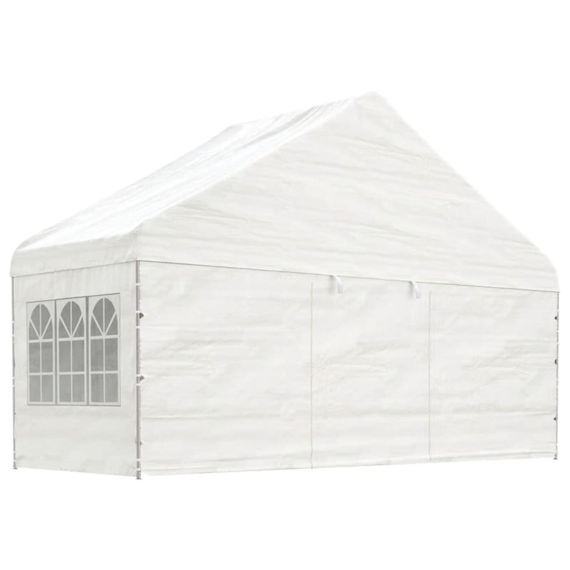 Load image into Gallery viewer, VidaXL Prieel met dak 11,15x5,88x3,75 m polyetheen wit