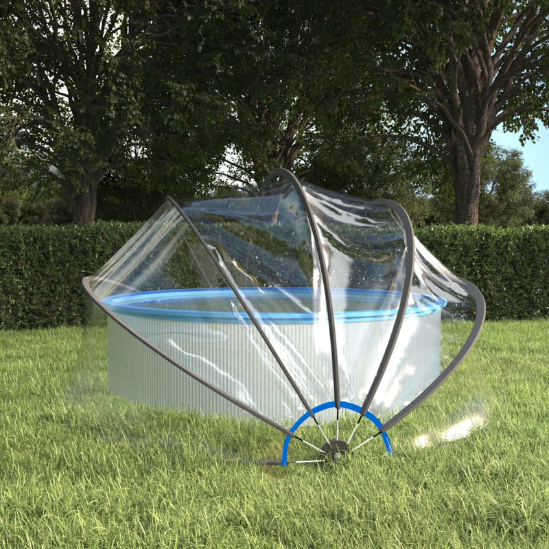 Load image into Gallery viewer, Vidaxl zwembadoverkapping rond 376x188 cm pvc