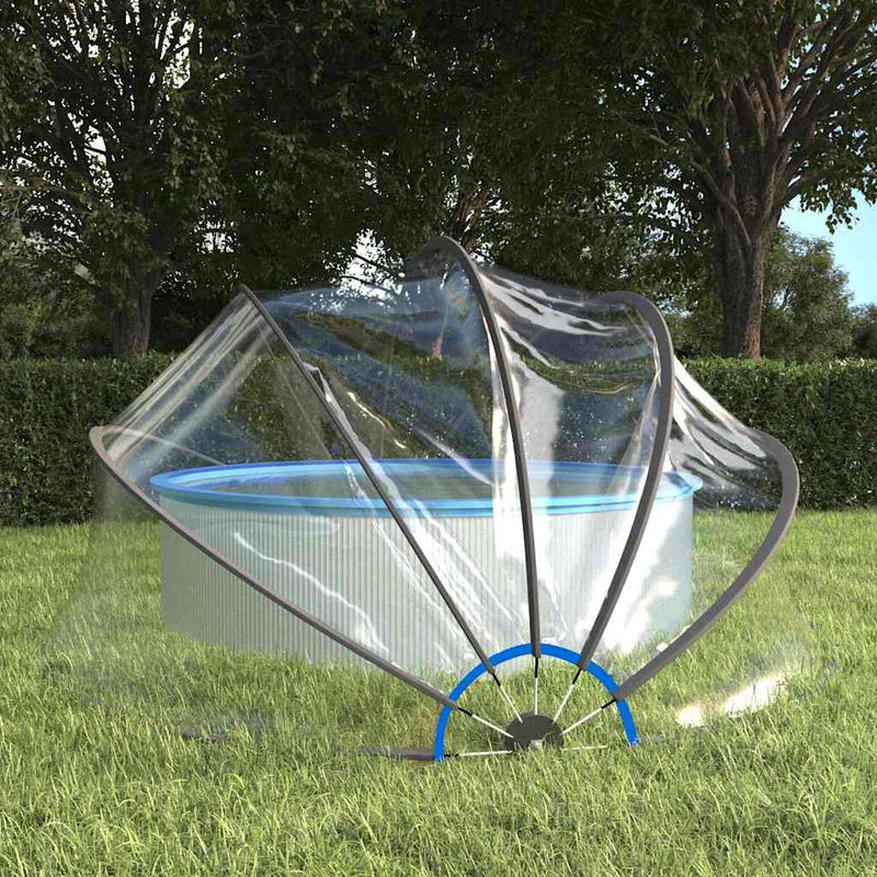 Load image into Gallery viewer, Vidaxl zwembadoverkapping rond 406x203 cm pvc