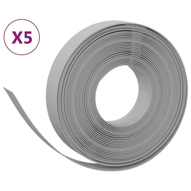 Load image into Gallery viewer, Vidaxl tuinranden 5 st 10 m 10 cm polyetheen grijs