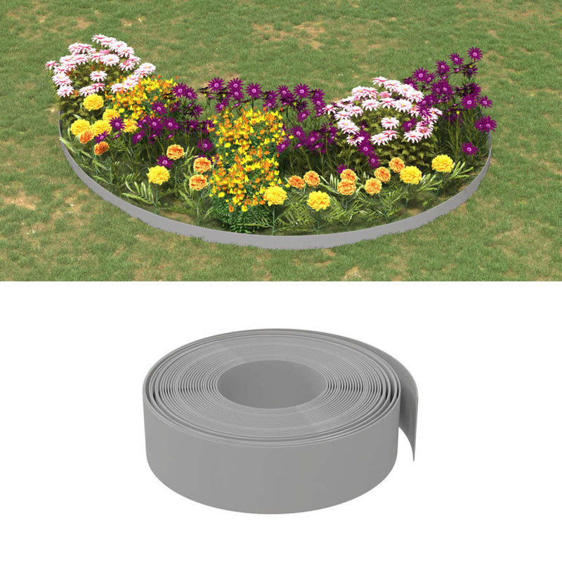 Load image into Gallery viewer, Vidaxl tuinranden 5 st 10 m 15 cm polyetheen grijs