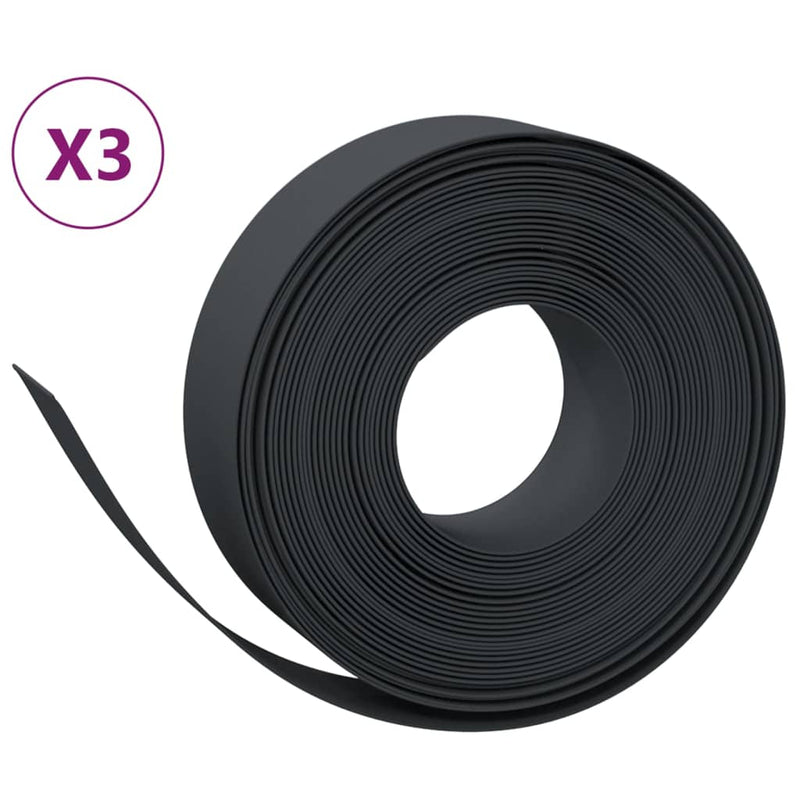 Load image into Gallery viewer, Vidaxl tuinranden 3 st 10 m 15 cm polyetheen zwart