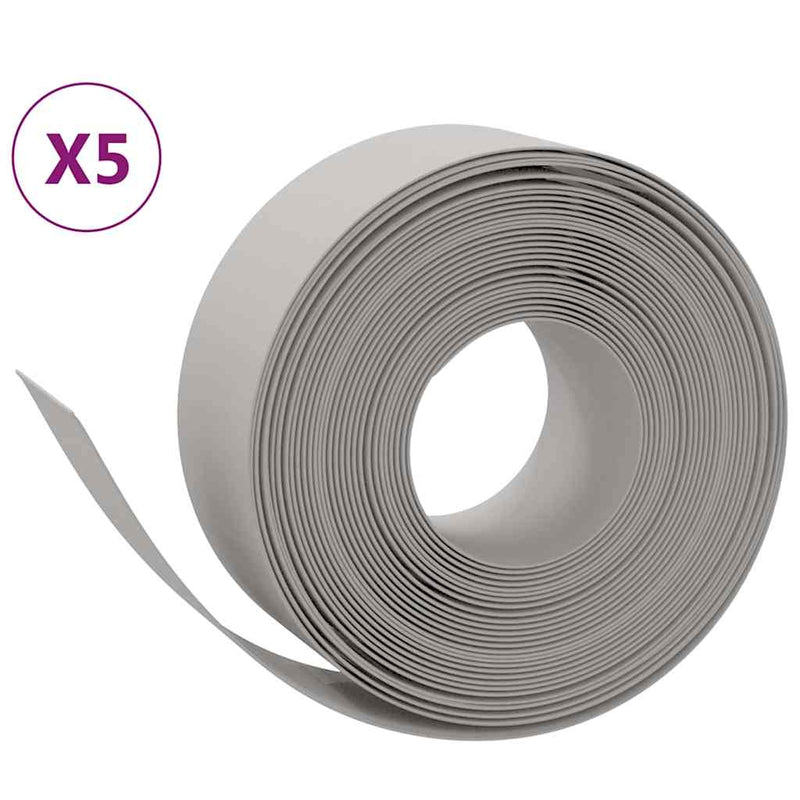 Load image into Gallery viewer, Vidaxl tuinranden 5 st 10 m 20 cm polyetheen grijs