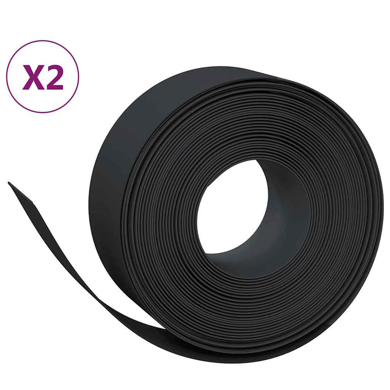 Load image into Gallery viewer, Vidaxl tuinranden 2 st 10 m 20 cm polyetheen zwart