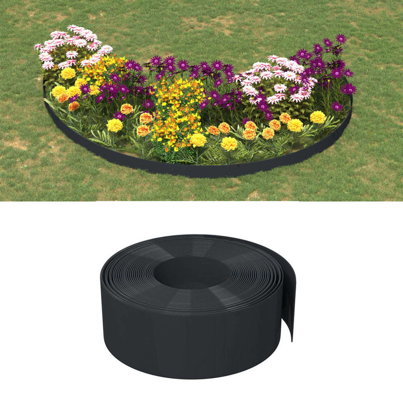 Load image into Gallery viewer, VidaXL Tuinranden 4 st 10 m 20 cm polyetheen zwart