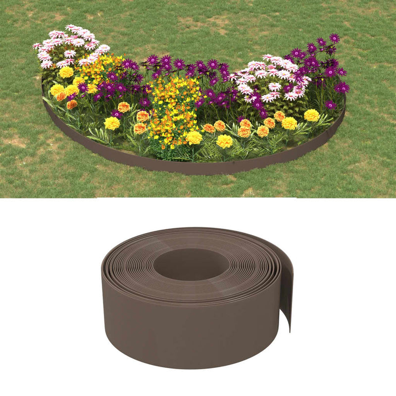 Load image into Gallery viewer, Vidaxl tuinranden 4 st 10 m 20 cm polyetheen bruin