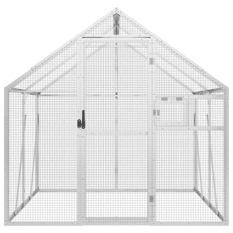 Afbeelding laden in galerijviewer, Vidaxl volière 1,79x2x1,85 m aluminium zilverkleurig