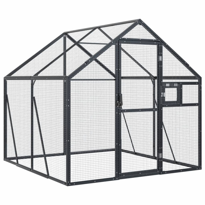 Load image into Gallery viewer, Vidaxl volière 1,79x2x1,85 m aluminium antracietkleurig